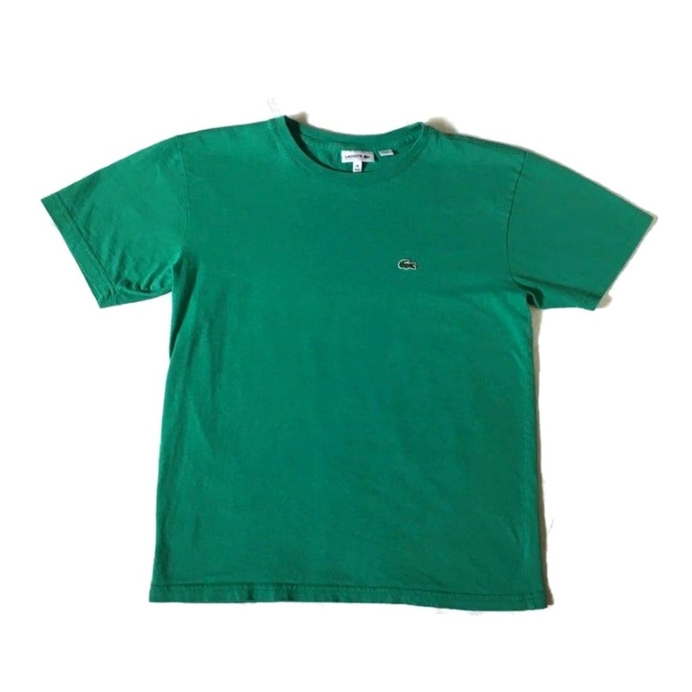 LACOSTE Boys Green Crew Neck T-shirt Size 16